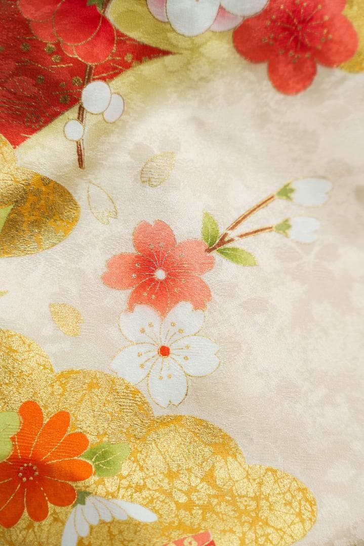 ≪美品≫正絹　振袖９点フルセット【737】【150cm~160cmの方用】