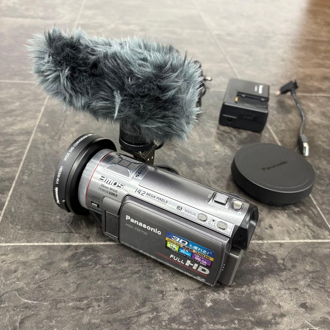 パナソニック HDC-TM750 ワイドレンズ マイク ハンディカメラ
