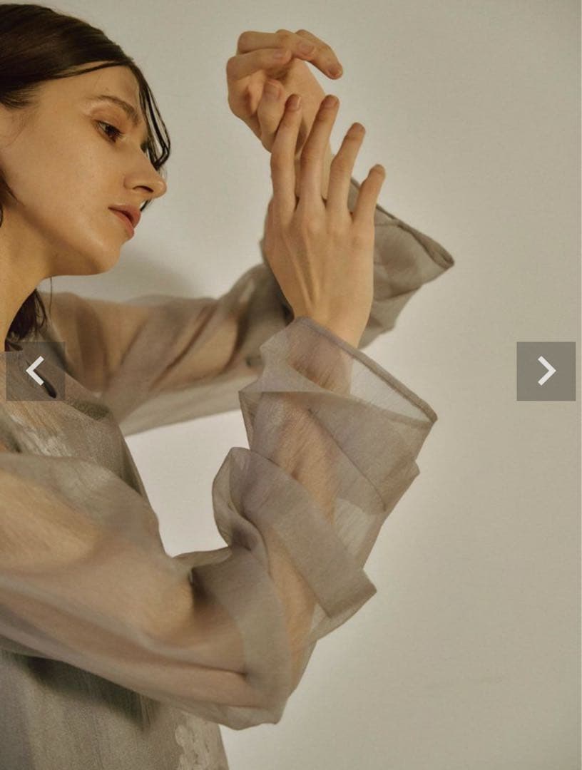 【クリーニング済】【LE'RURE】シアーAラインワンピース