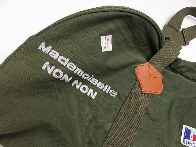 【値下げ】パパス　ナイロンボストンバッグ　ワッペン付き　旅行　鞄　グリーン