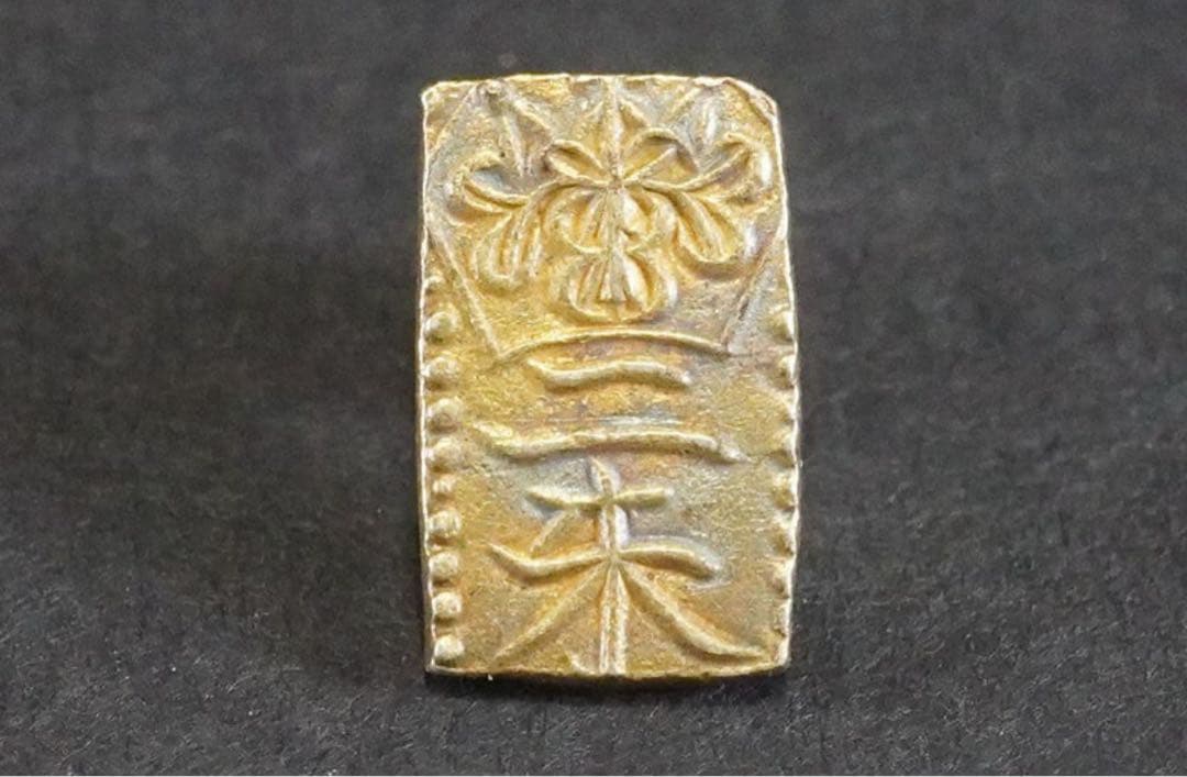 【本物保証】日本貨幣 天保二朱判金 約1.62ｇ 天保3年~安政5年