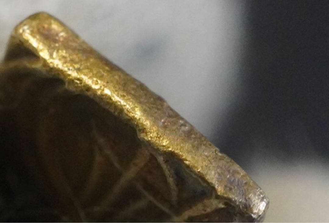 【本物保証】日本貨幣 天保二朱判金 約1.62ｇ 天保3年~安政5年