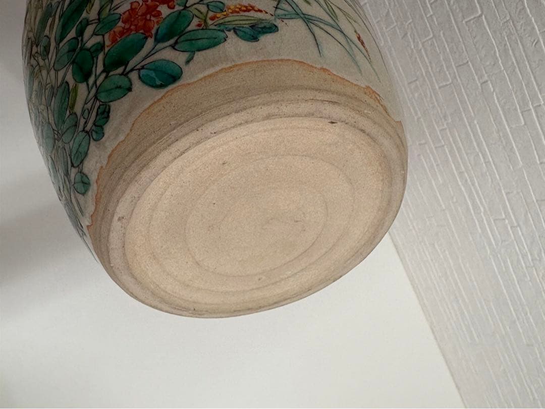 色絵秋草　水指　赤光作