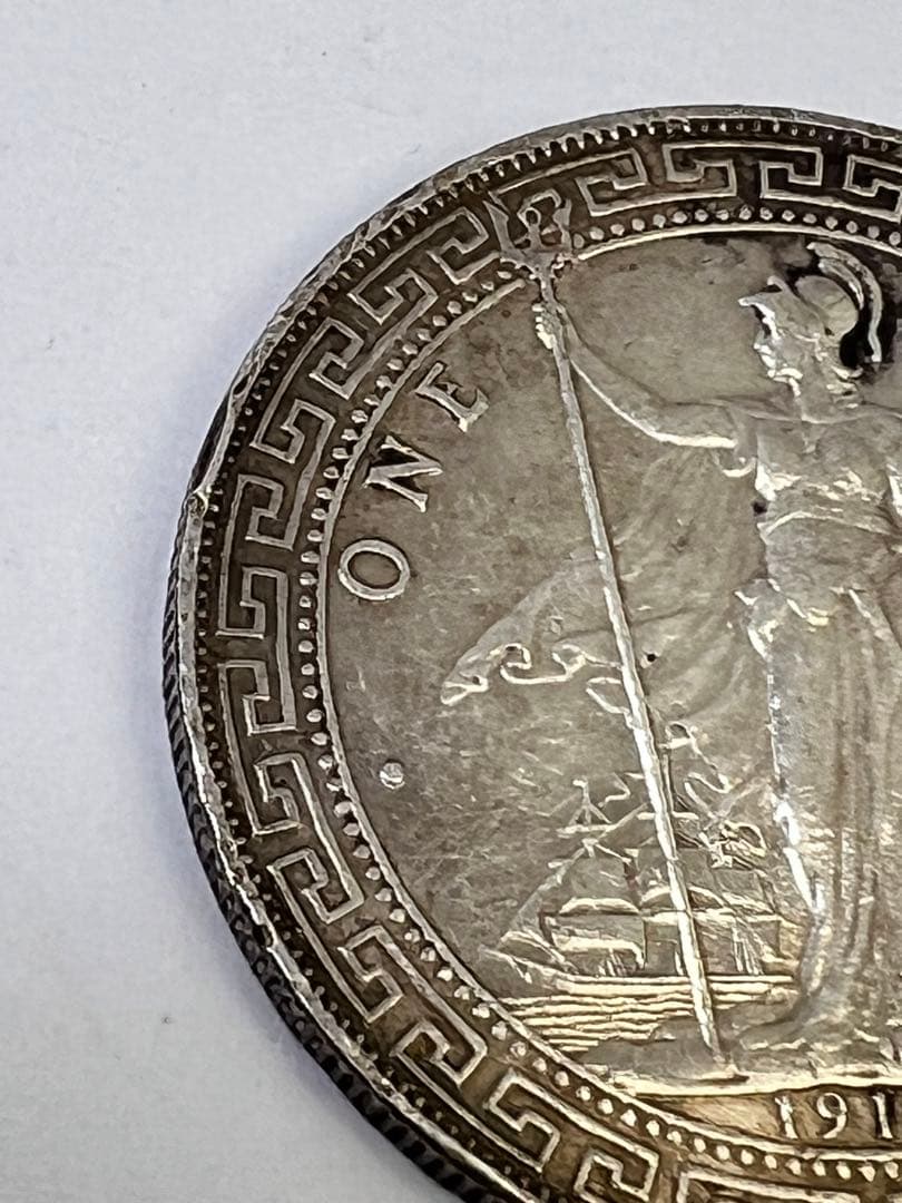 古銭 香港 香港壹圓銀貨イギリス貿易銀貨1912年 1ドル 硬貨 大型一圓