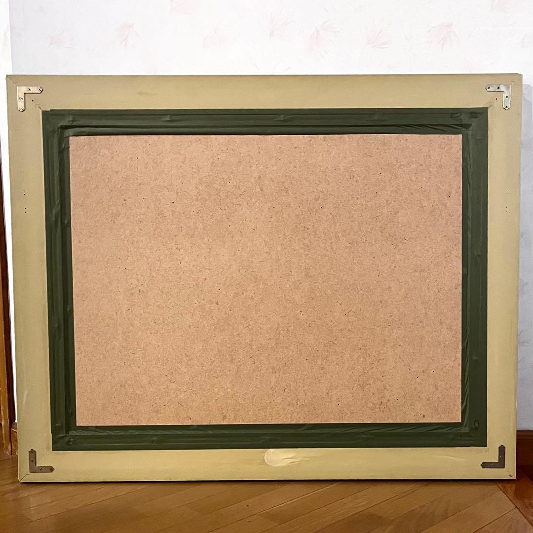 【手描きアクリル画】モネ 睡蓮の池 日本の橋　大型インテリア絵画 額装