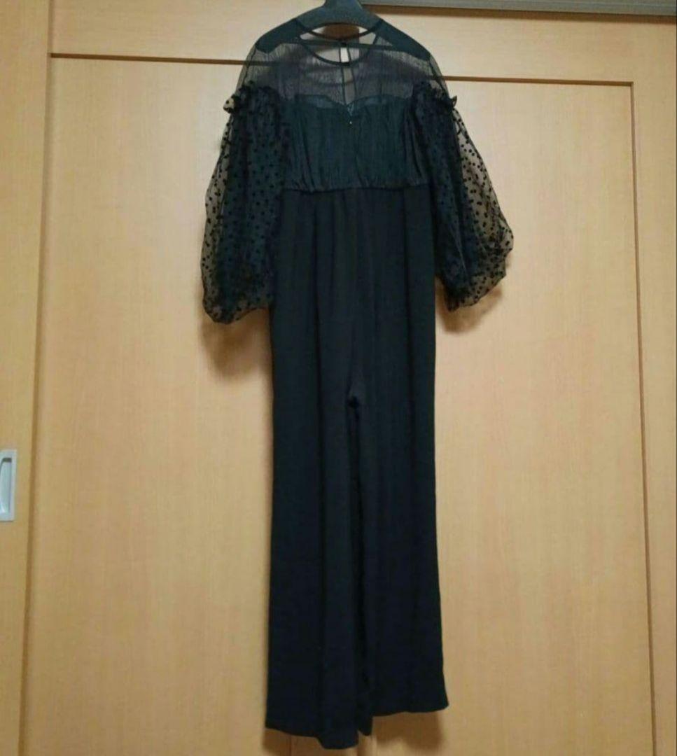 DouDou flocky dot dress　ブラック L