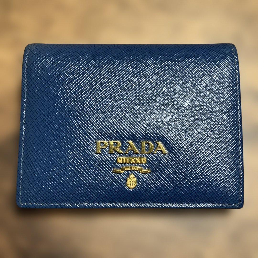 【早い者勝ち】PRADA SAFFIANO バイカラー 二つ折り財布