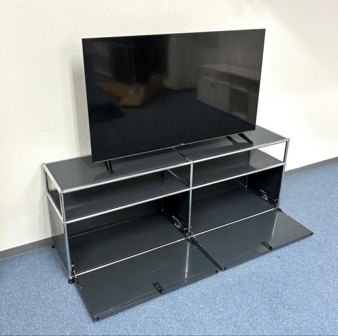 中古 USMハラー｜キャビネット テレビボード 2列2段 アントラサイト