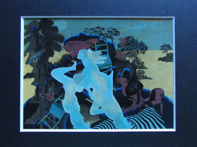 伊庭新太郎、プラネット、希少な画集より、新品高級額・額装付