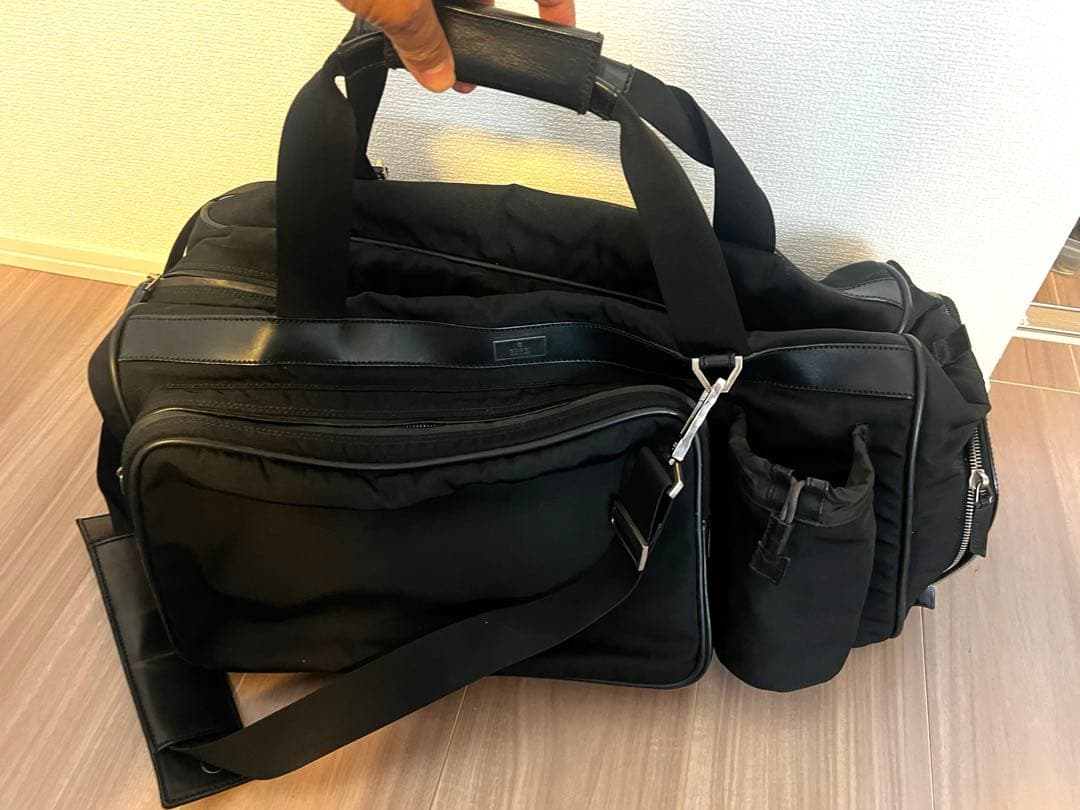 GUCCI グッチ レザーコンビ2WAYナイロンボストンバッグ