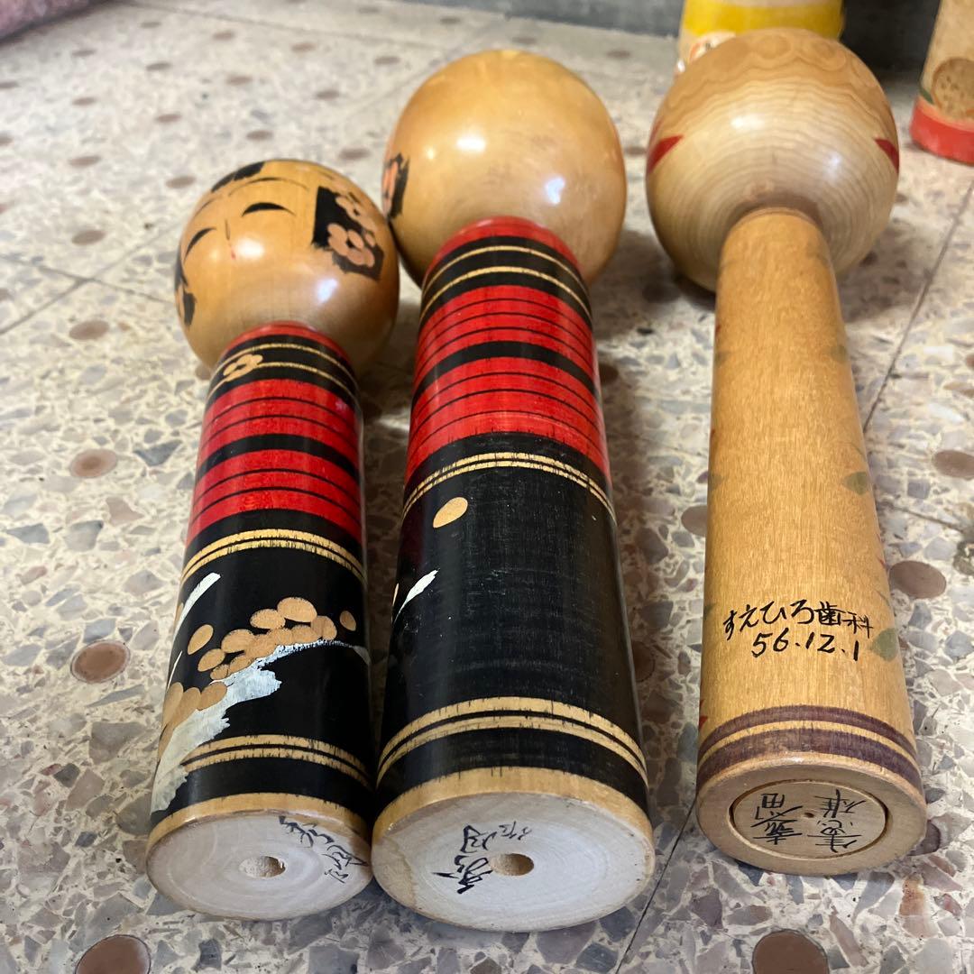 D壁 昭和レトロ こけし 小芥子 21体セット セット売り まとめ売り 木製