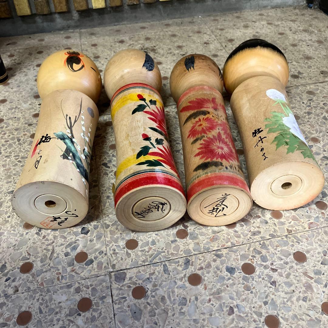 D壁 昭和レトロ こけし 小芥子 21体セット セット売り まとめ売り 木製