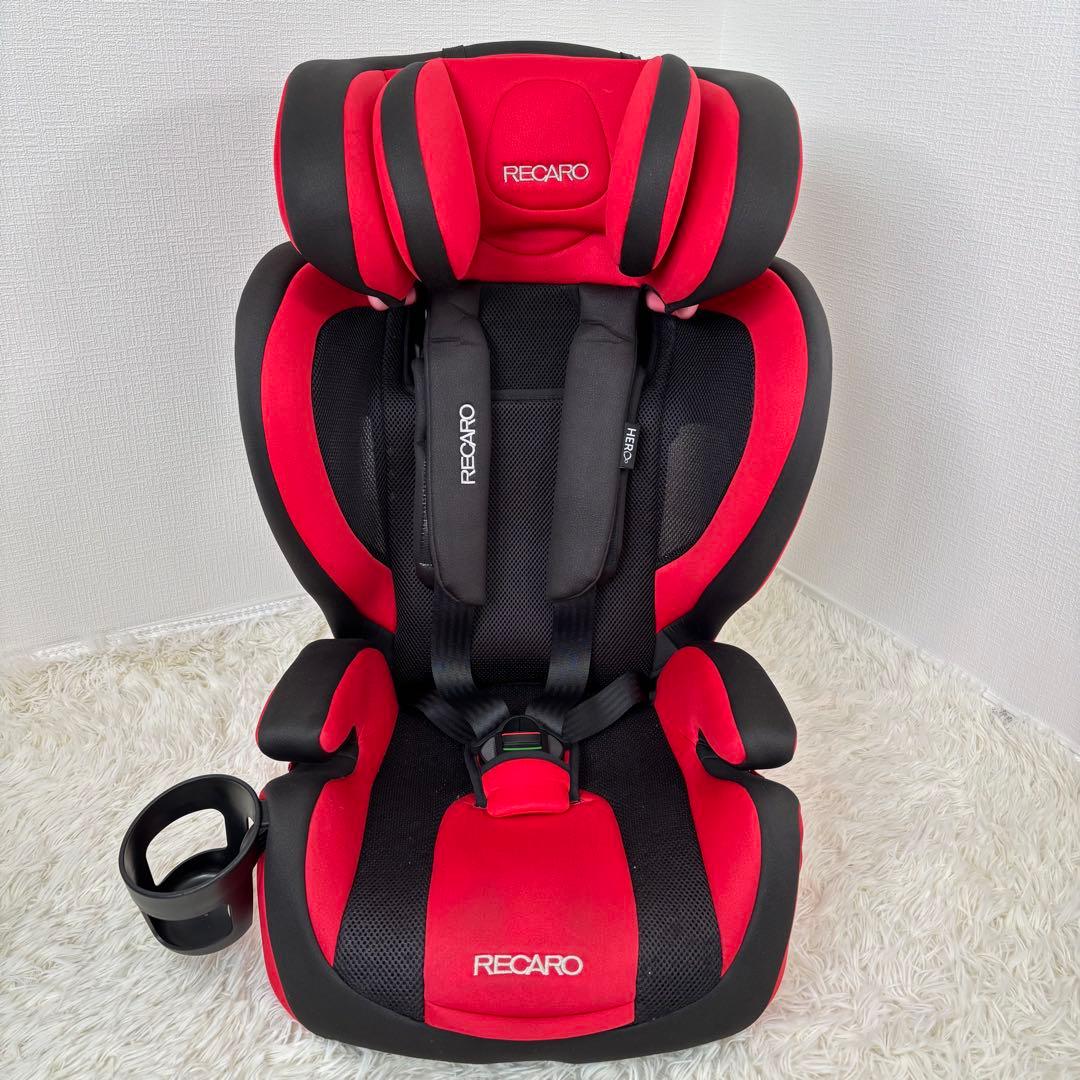 美品　RECARO ジュニアシート　キッズシート　チャイルドシート　赤
