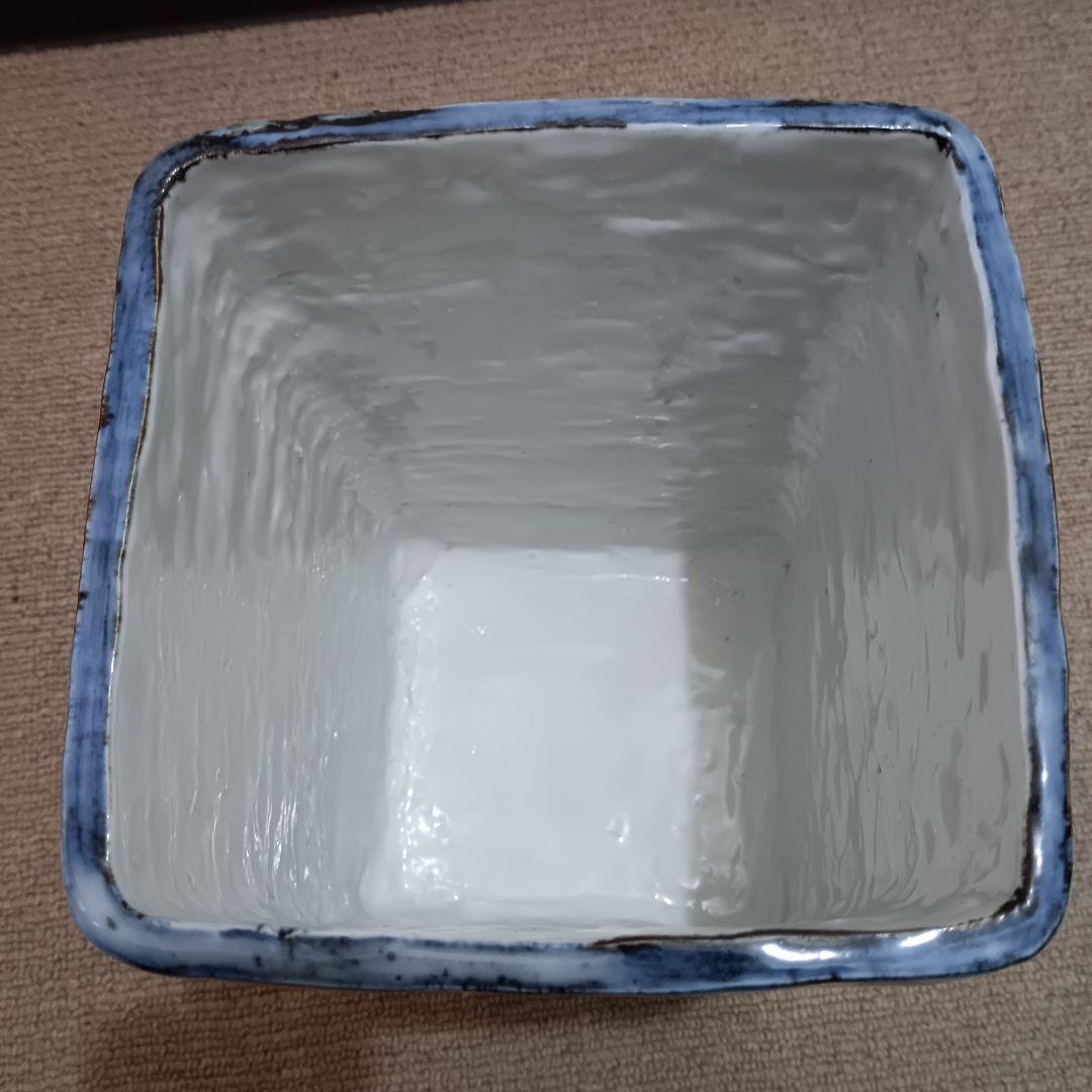 佐藤勝彦 陶器 花瓶 【天地悠遊】 四角形 大型 花器 筆文字デザイン 　希少