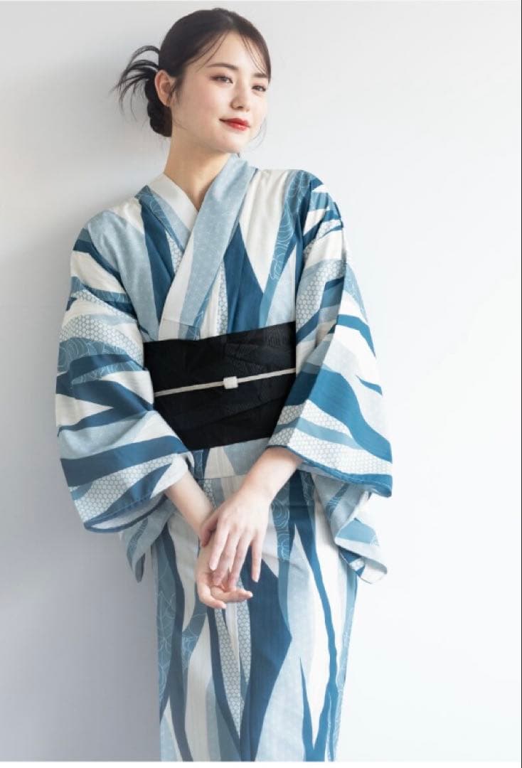 【タグ付き新品未使用品】＝きもの館 創美苑 ＝新二部式浴衣・帯セット早い者勝ち！