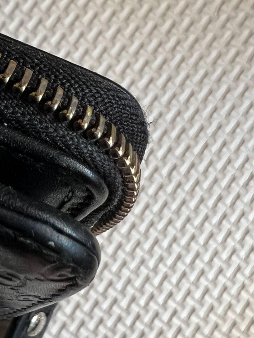 GUCCI 財布 シマ レザー