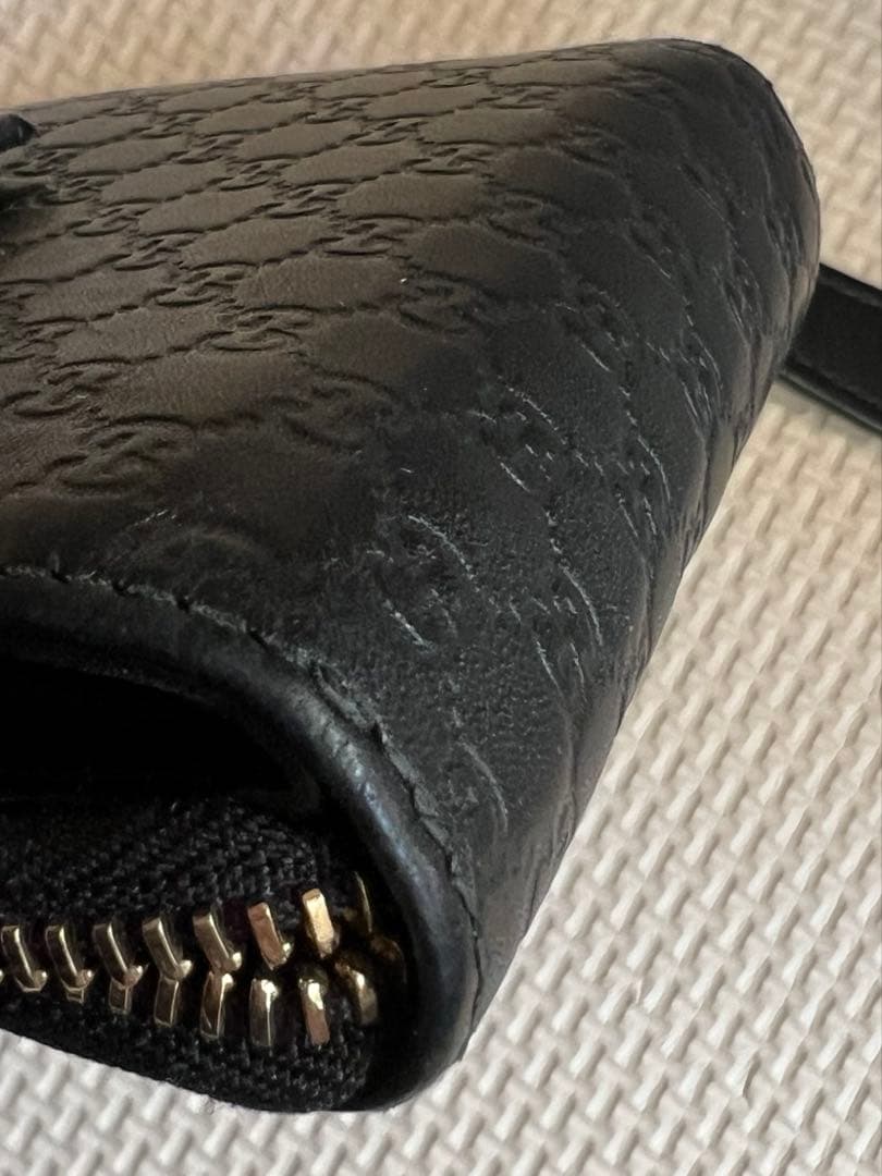 GUCCI 財布 シマ レザー