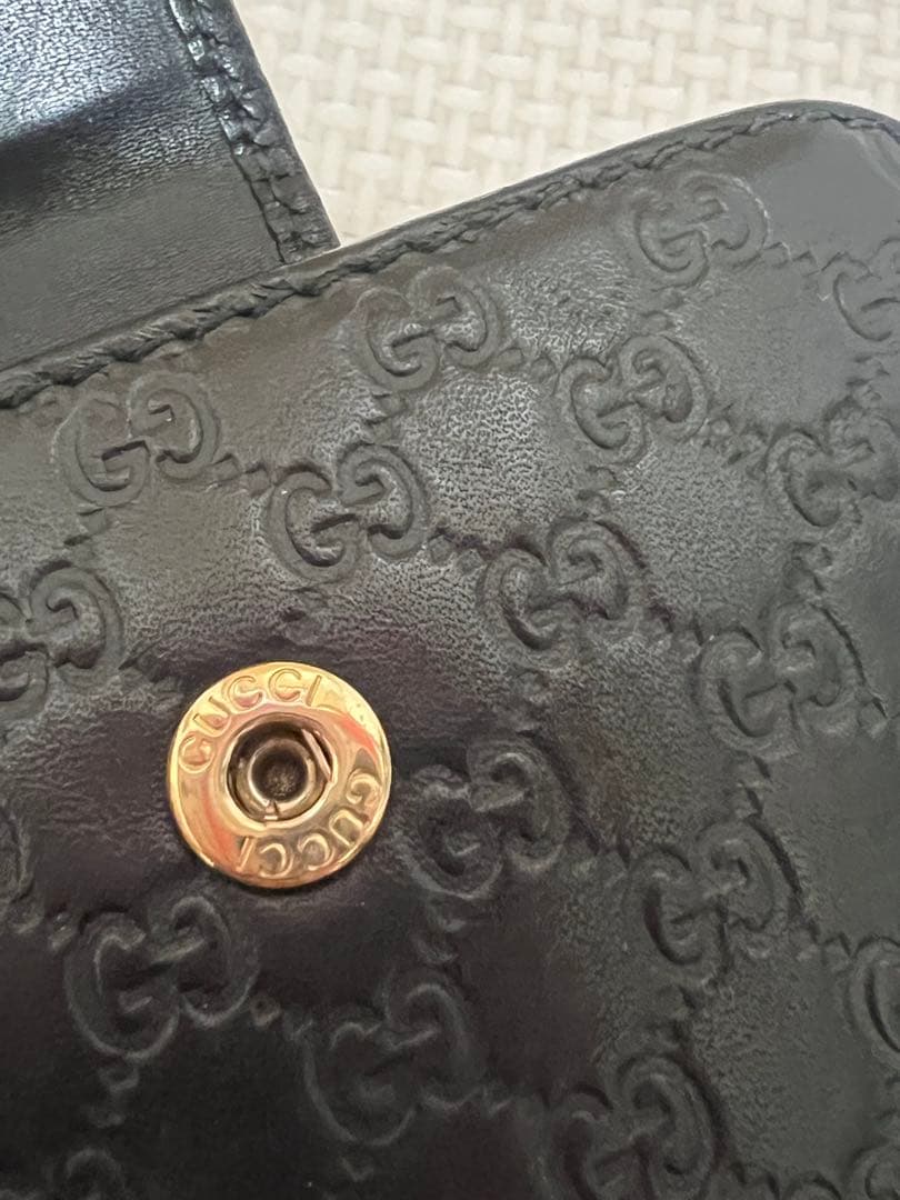 GUCCI 財布 シマ レザー