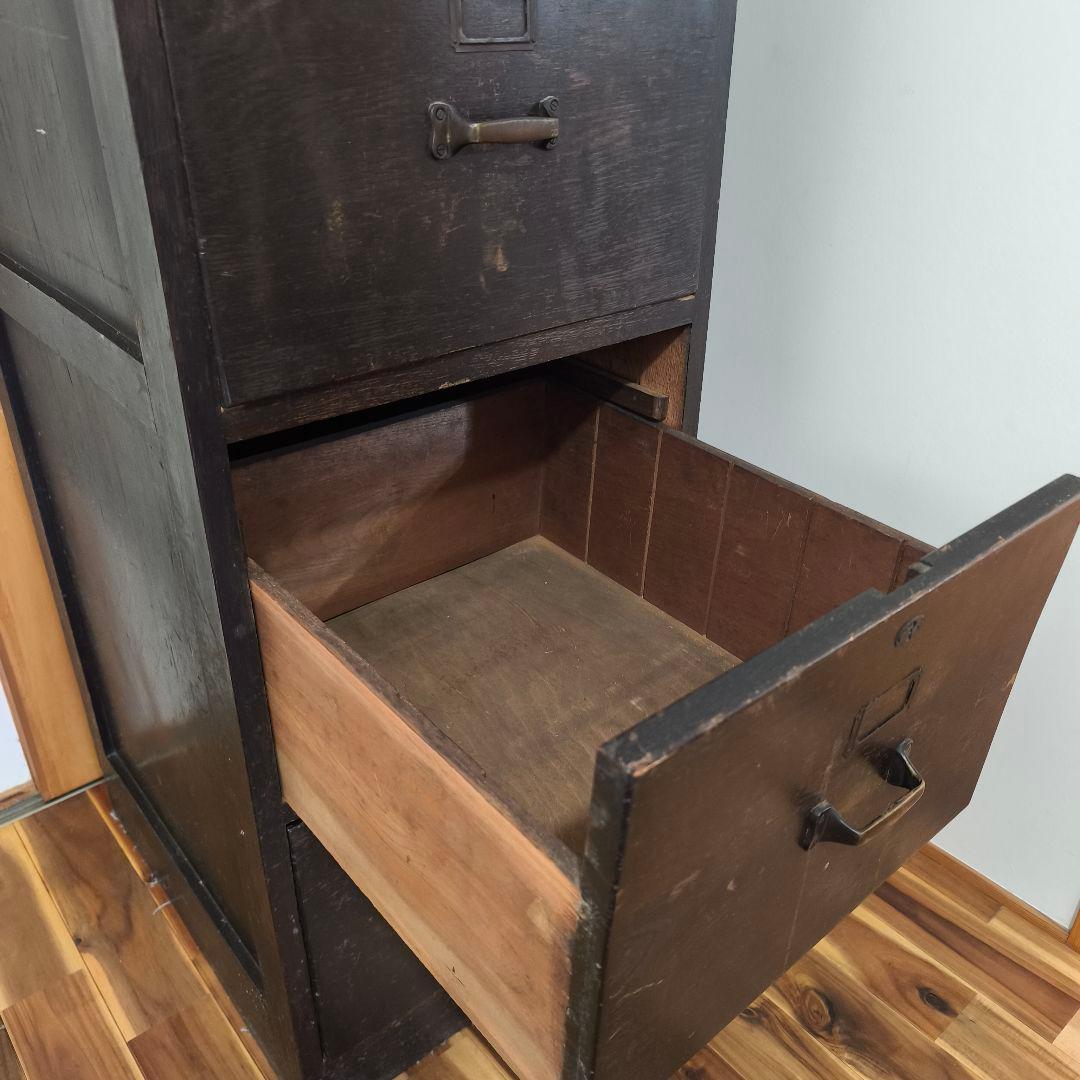 アンティーク 古家具 古道具 木製 キャビネット 4段 引き出し チェスト