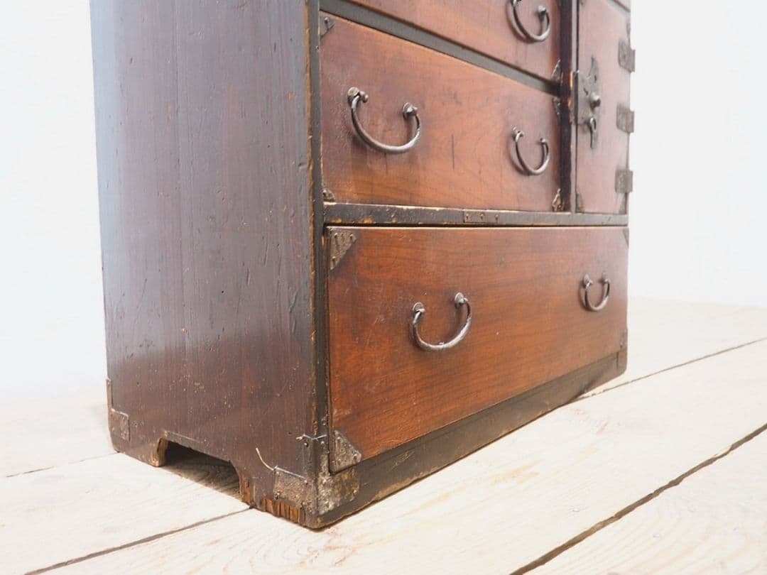 1256 アンティーク　小箪笥　棒タンス　収納棚　骨董　レトロ　インテリア