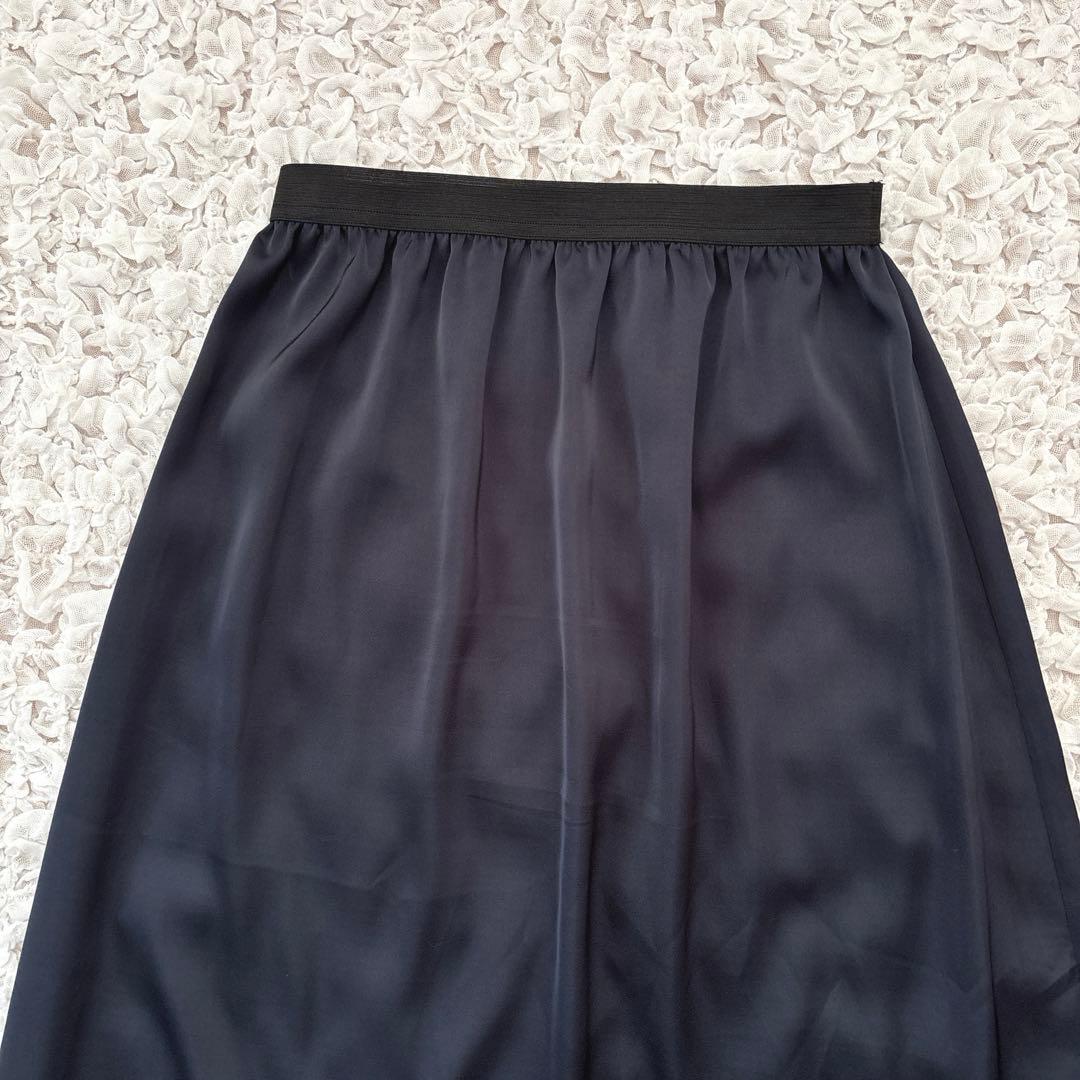2025 machatt レースサテンスカート　ネイビー