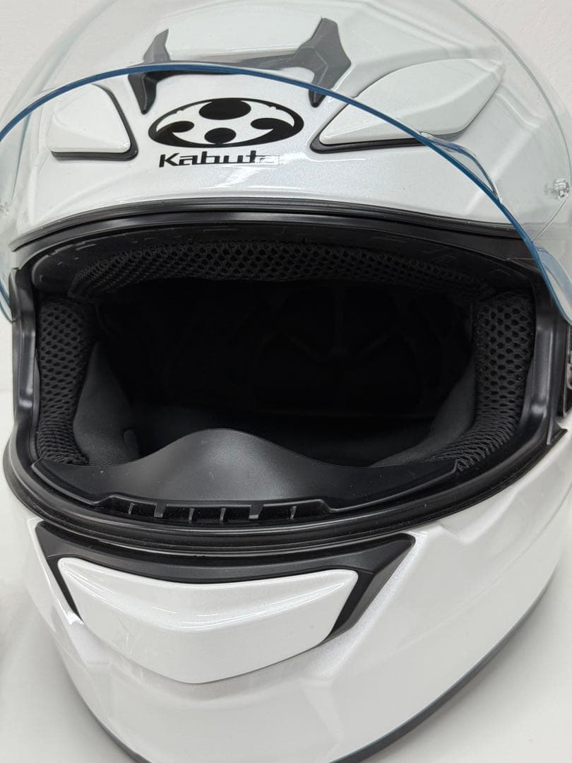 てっつぁんKabuto フルフェイスヘルメット ホワイト