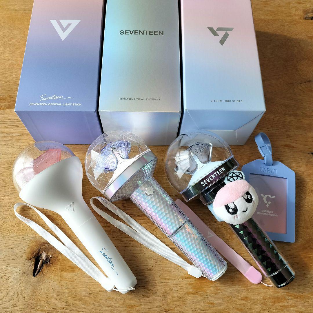 SEVENTEEN ペンライト 3本セット、デコバンド