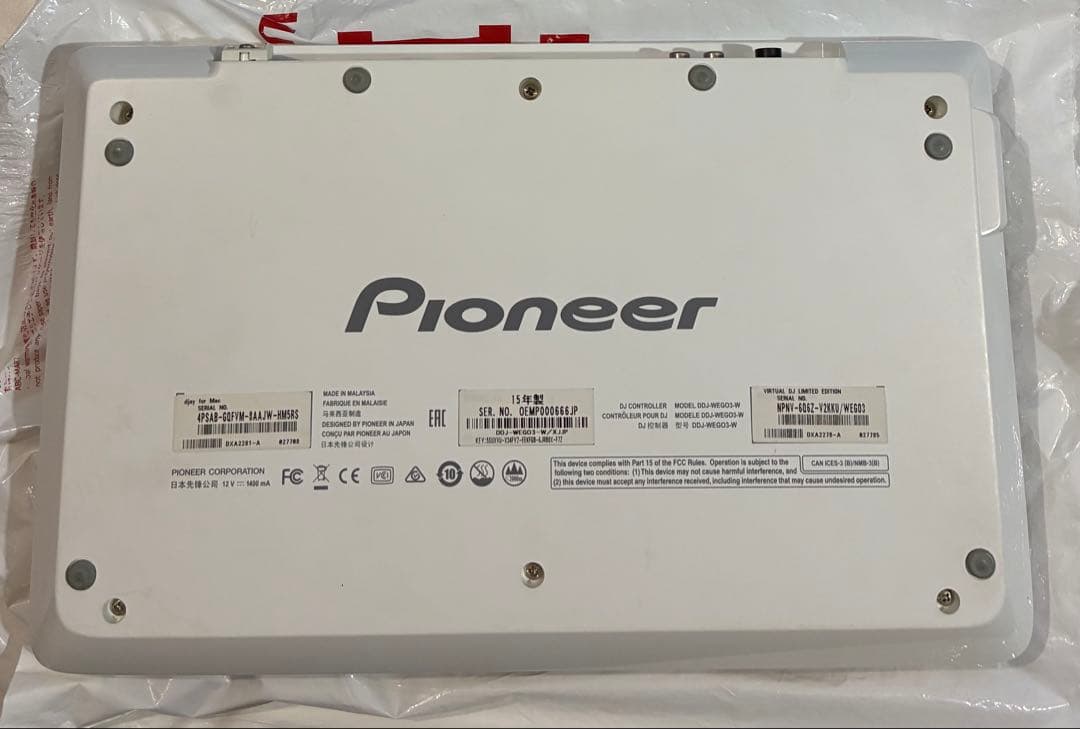 Pioneerパイオニア　 DDJ-WEG03ーW　コントローラー