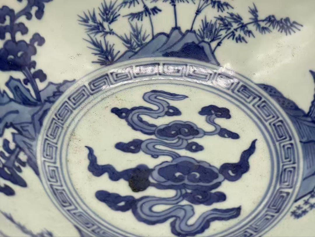 古代中国　宣徳染め付茶碗