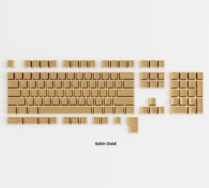 awekeys satin goldフルメタルキーキャップセット