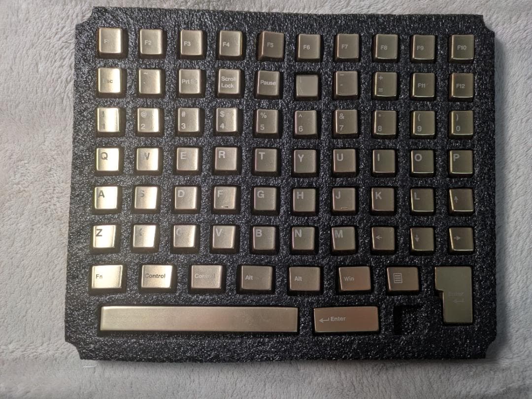 awekeys satin goldフルメタルキーキャップセット