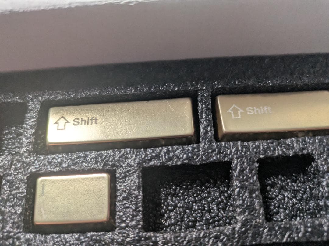 awekeys satin goldフルメタルキーキャップセット