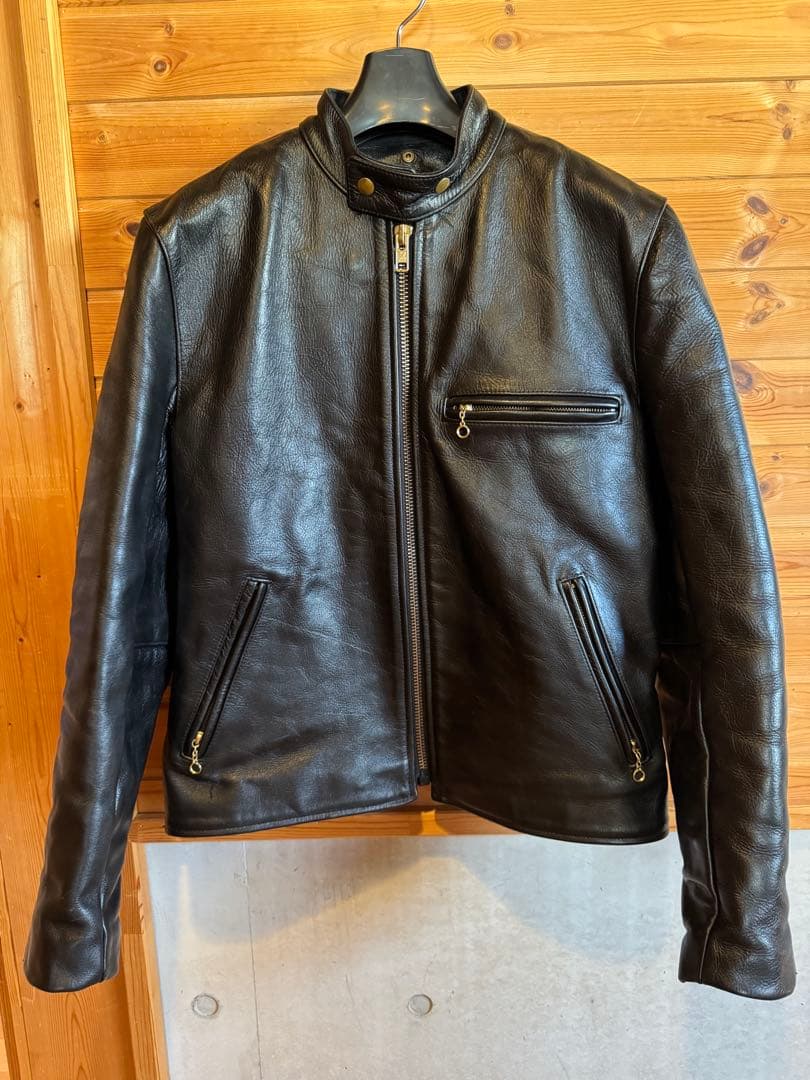 VANSON バンソン B 黒 42シングルライダース 革ジャン