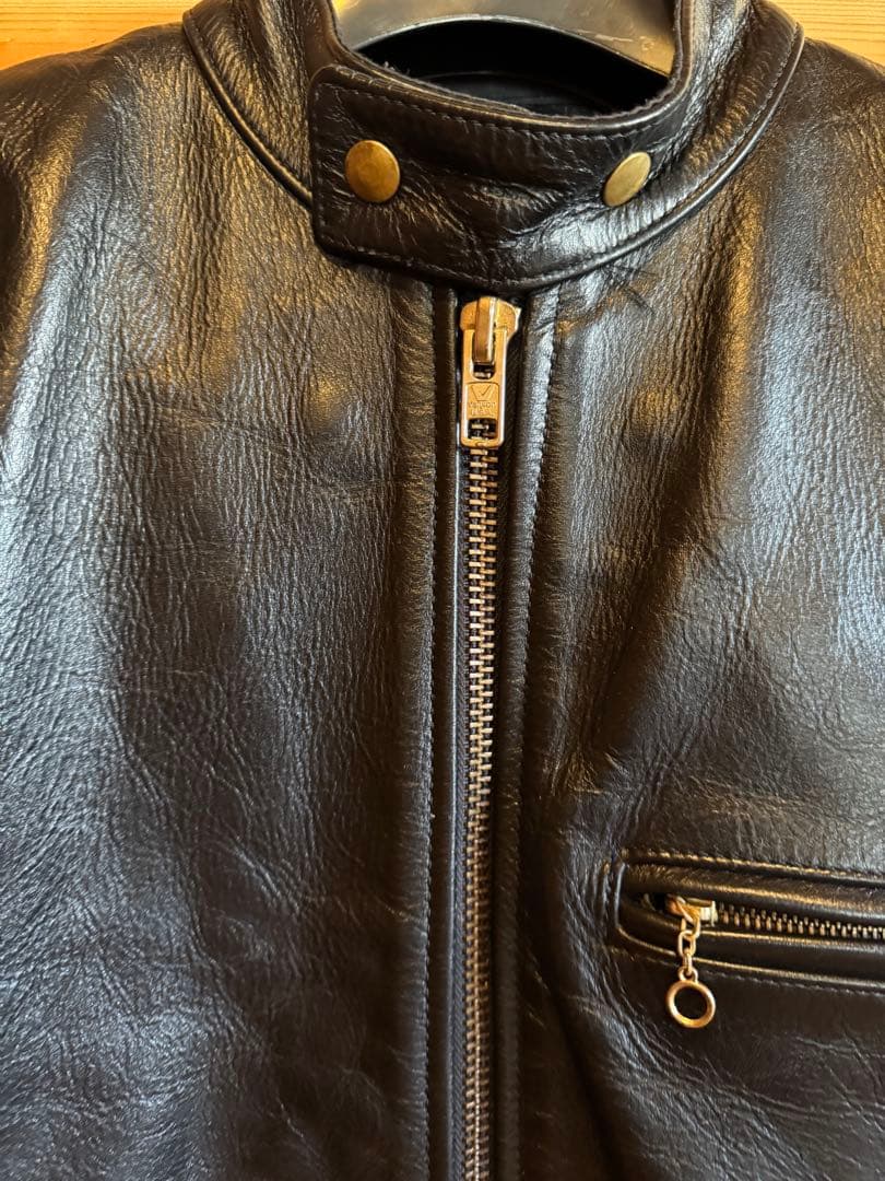 VANSON バンソン B 黒 42シングルライダース 革ジャン