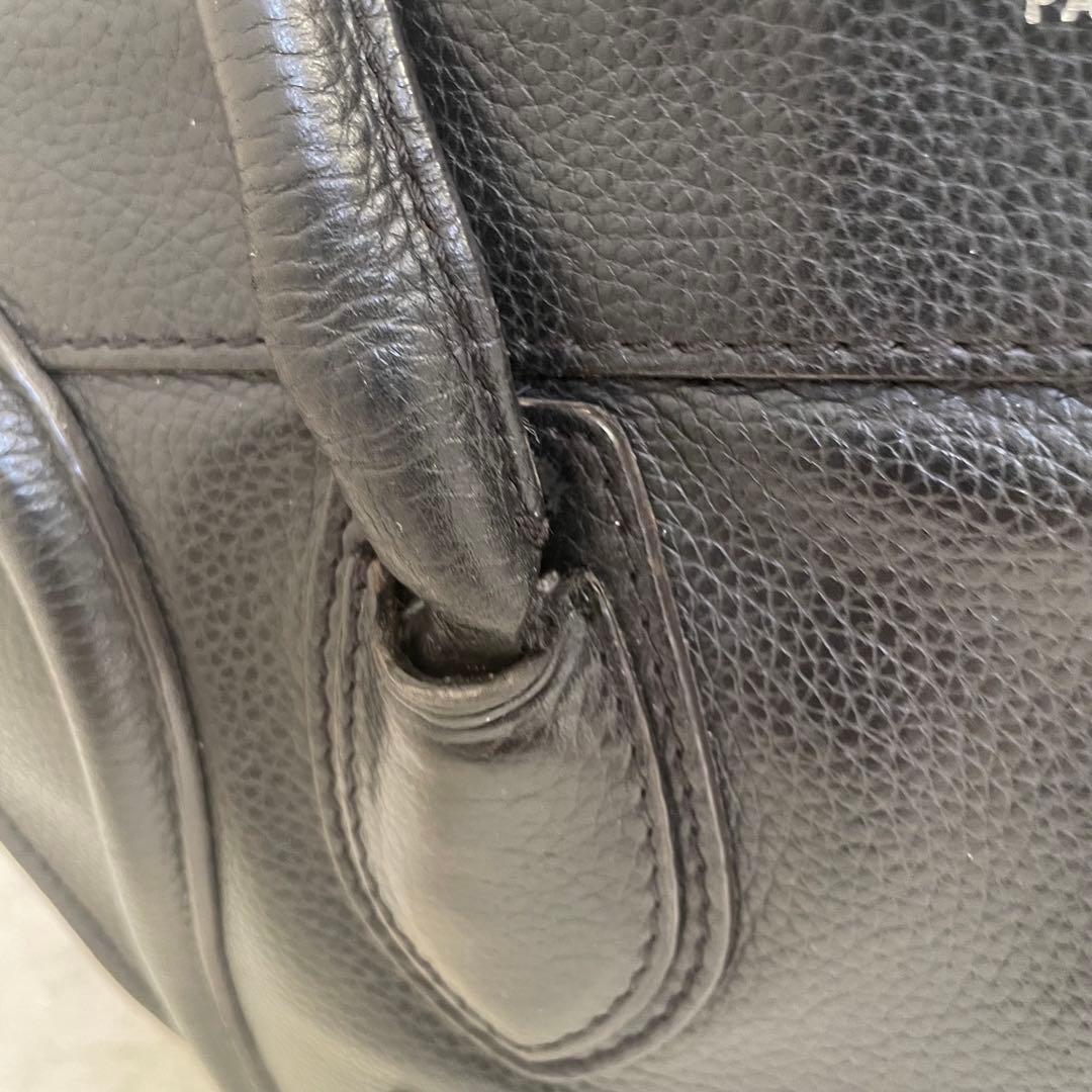 CELINE ラゲージ マイクロショッパー ハンドバッグ レザー 本革 ブラック