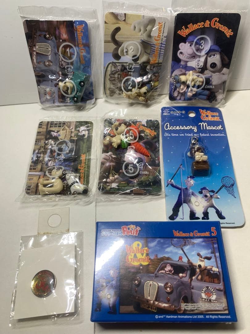 ウォレスとグルミット 彩色マスコット フィギュア 全5種類　他グッズ　まとめ販売