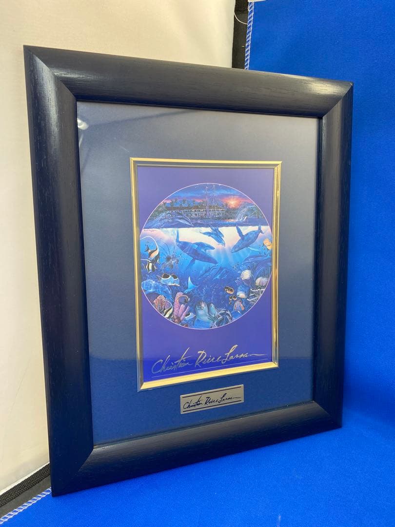 最終値下げ‼️*980 クリスチャンラッセン　絵画　額縁入　壁掛け　インテリア