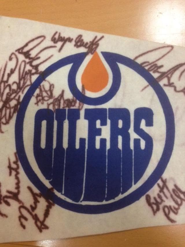 エドモントン・オイラーズ1979年のペナント （グレツキー選手ルーキーサイン）