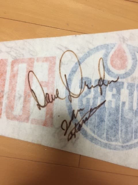 エドモントン・オイラーズ1979年のペナント （グレツキー選手ルーキーサイン）