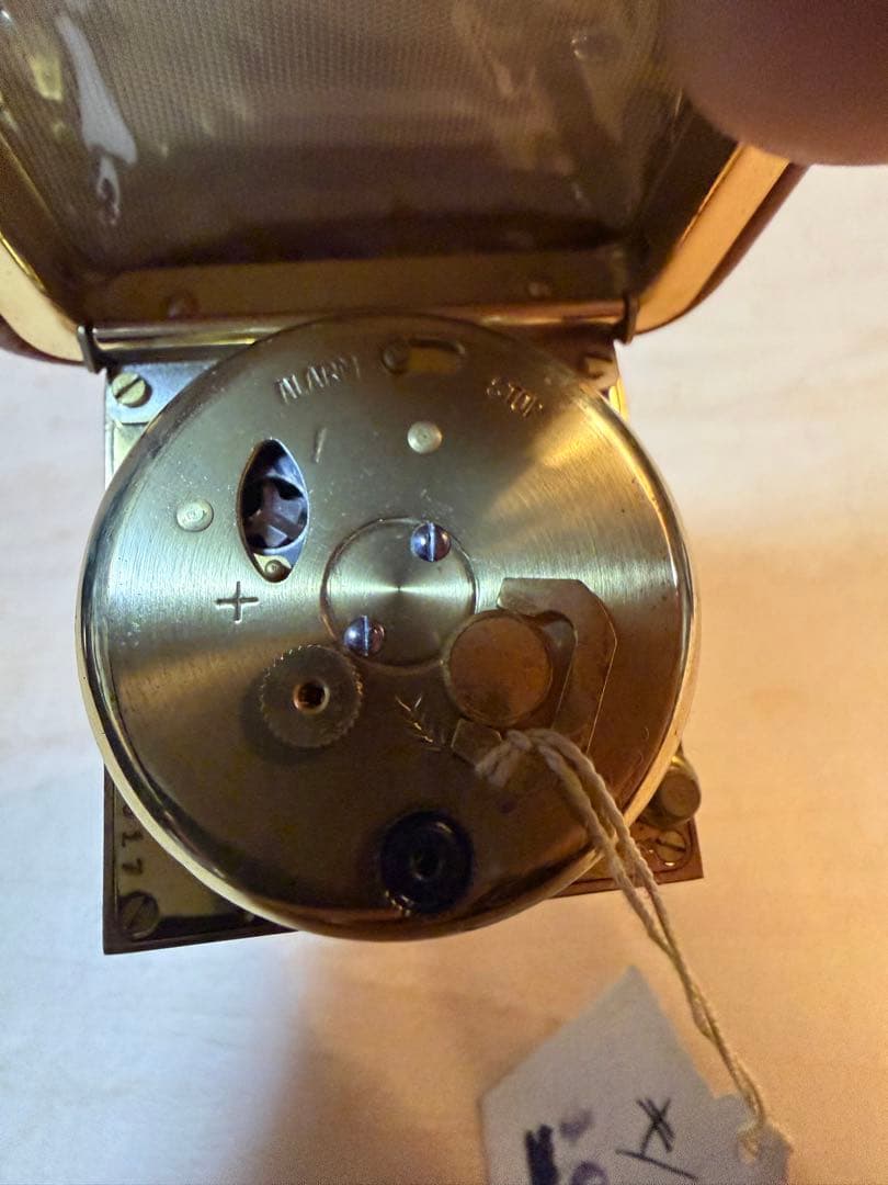 【希少】ANGELUS トラベルクロック 手巻き アラーム付き ※針不動