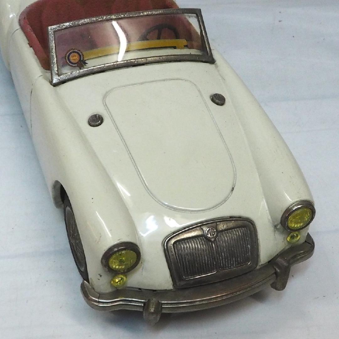 旭玩具【MG MGA 1600カブリオレ 白】ブリキ tin toy car箱無