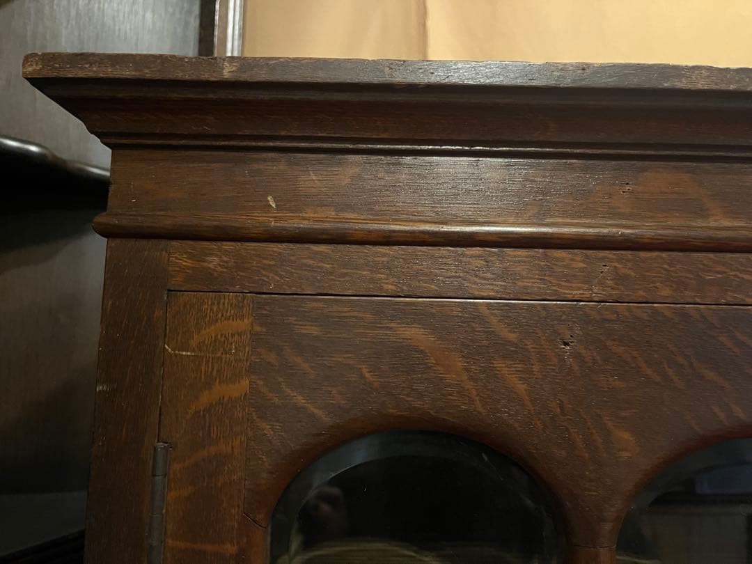 引き取り限定◼︎古いガラス扉付きキャビネットアンティークヴィンテージ店舗什器