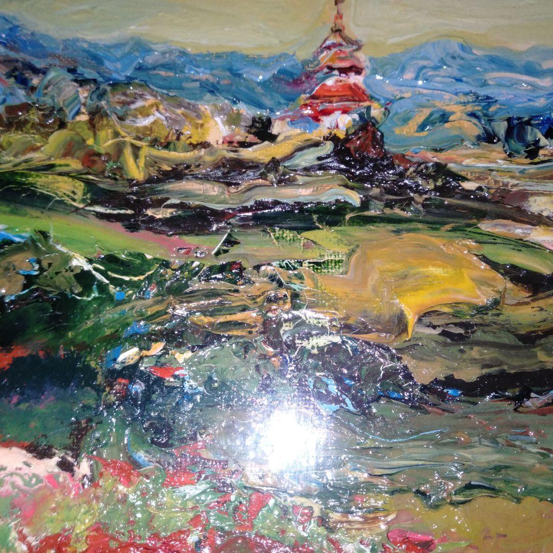 徳永達哉　「遠寺の鐘」　田園風景 　油彩画 　木製額付き　F10号