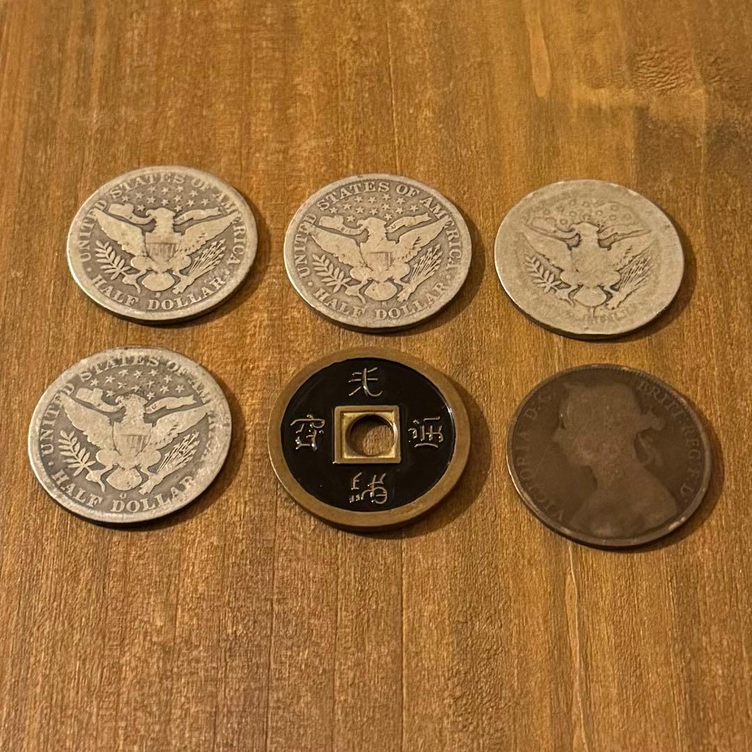 【マジック】バーバーハーフダラー　セット