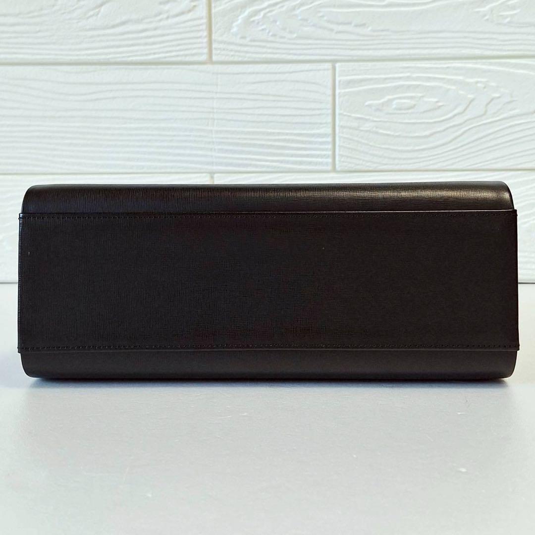 2113 【美品】キタムラ フォーマル 冠婚葬祭ハンドバッグ ゴールド金具 黒