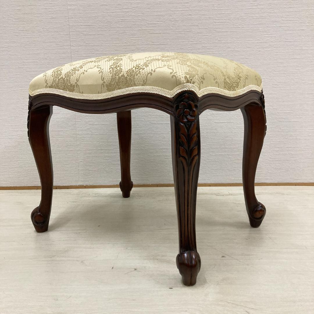 クラシック　猫脚　スツール　オットマン　椅子　ベンチ　B