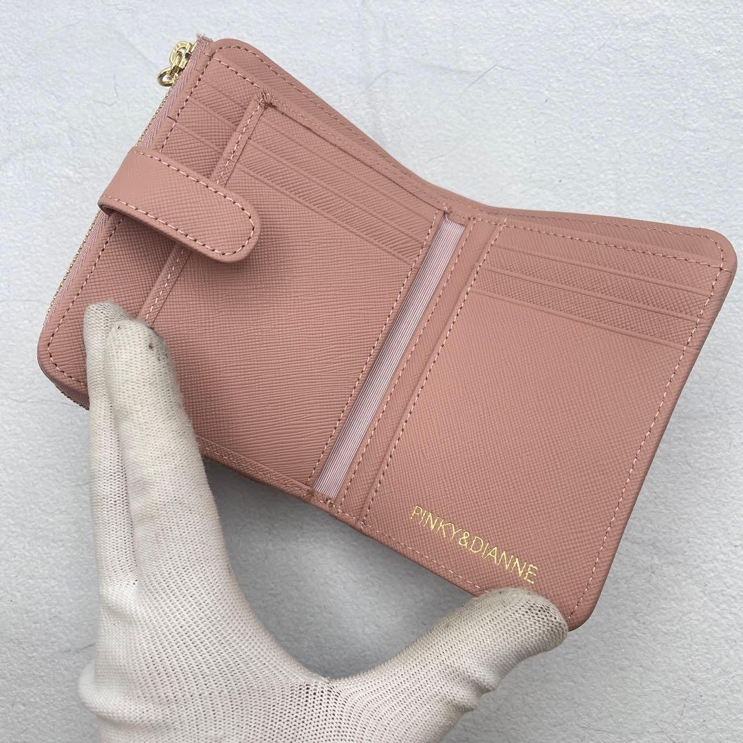 未使用級✨ ピンキー&ダイアン　パドロック　二つ折り財布　ピンク　L字ファスナー