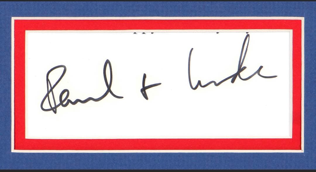 【希少】Paul & Linda McCartney 直筆サイン入りアートワーク