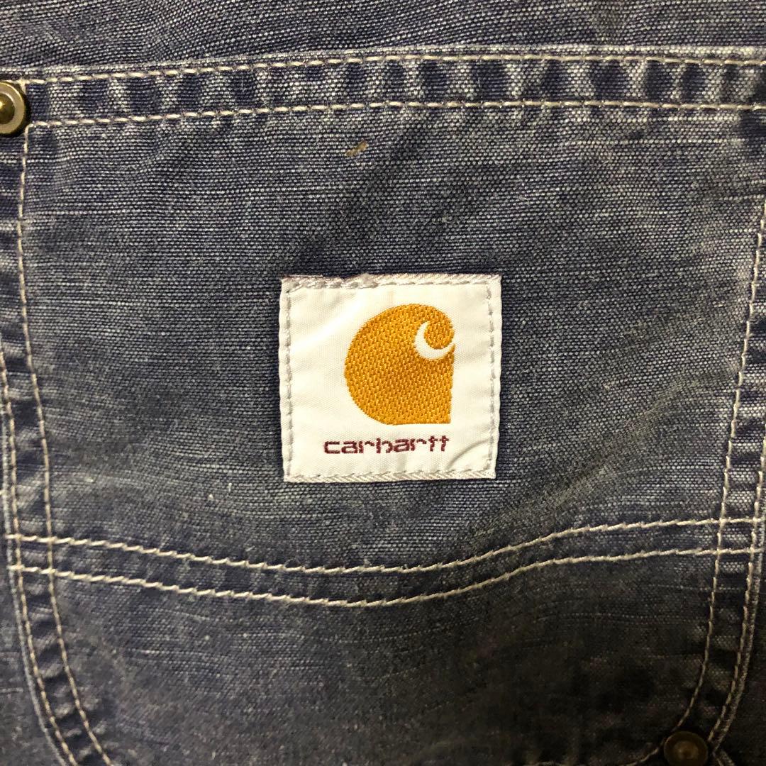大人気❗️Carhartt ワイド USED加工 ペインターパンツ 茄子紺 W28
