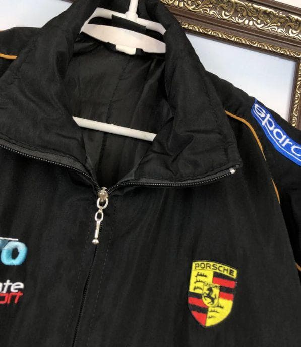 新品 PORSCHE F1 レーシングジャケットブルゾン 刺繍 中綿 男女兼用